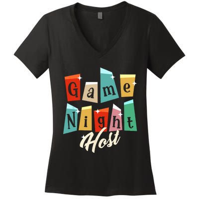 Family Game Night Game Night Host Women's V-Neck T-Shirt