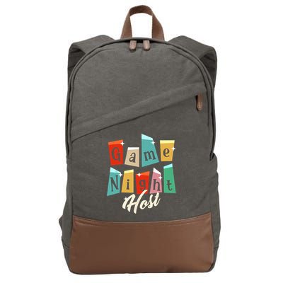 Family Game Night Game Night Host Cotton Canvas Backpack