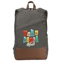 Family Game Night Game Night Host Cotton Canvas Backpack