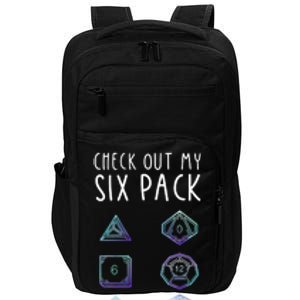 Funny Gamer, Nerdy Gamer, Check Out Six Pack Impact Tech Backpack