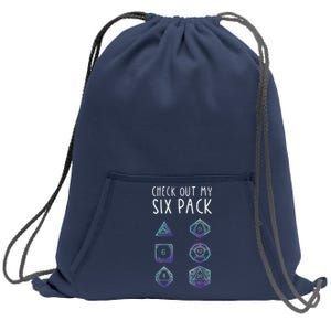 Funny Gamer, Nerdy Gamer, Check Out Six Pack Sweatshirt Cinch Pack Bag