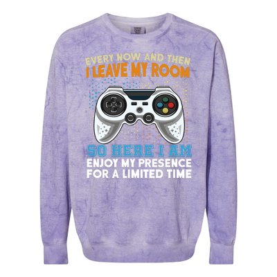 Funny Gamer Nerd Gaming Colorblast Crewneck Sweatshirt