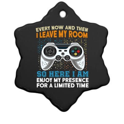 Funny Gamer Nerd Gaming Ceramic Star Ornament