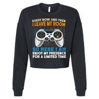 Funny Gamer Nerd Gaming Cropped Pullover Crew