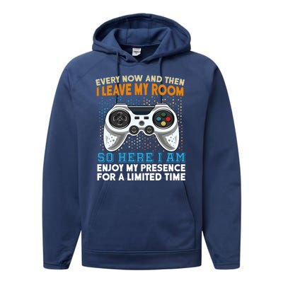 Funny Gamer Nerd Gaming Performance Fleece Hoodie