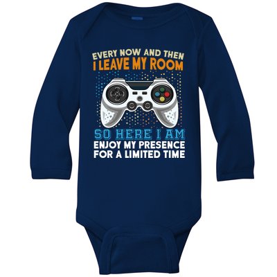 Funny Gamer Nerd Gaming Baby Long Sleeve Bodysuit