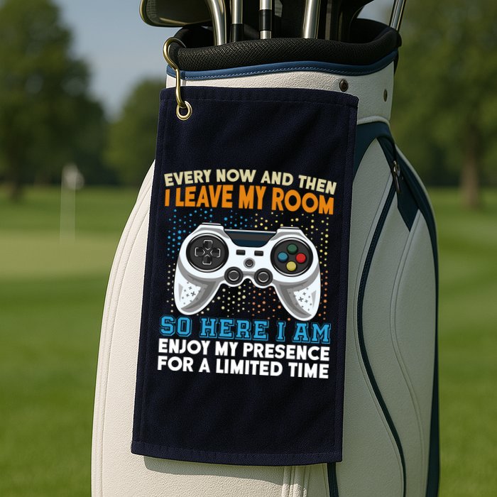Funny Gamer Nerd Gaming Golf Towel
