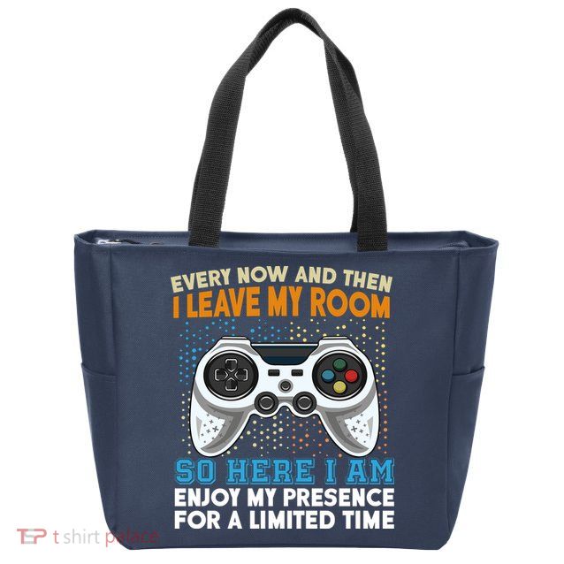 Funny Gamer Nerd Gaming Zip Tote Bag