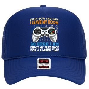 Funny Gamer Nerd Gaming High Crown Mesh Back Trucker Hat