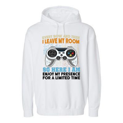 Funny Gamer Nerd Gaming Garment-Dyed Fleece Hoodie