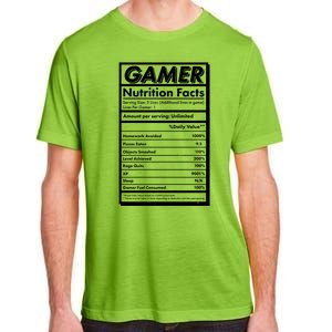 Funny Gamer Nutrition Facts Adult ChromaSoft Performance T-Shirt