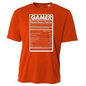 Funny Gamer Nutrition Facts Cooling Performance Crew T-Shirt