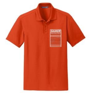 Funny Gamer Nutrition Facts Dry Zone Grid Polo