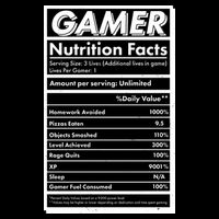 Funny Gamer Nutrition Facts USA-Made Doggie Bandana
