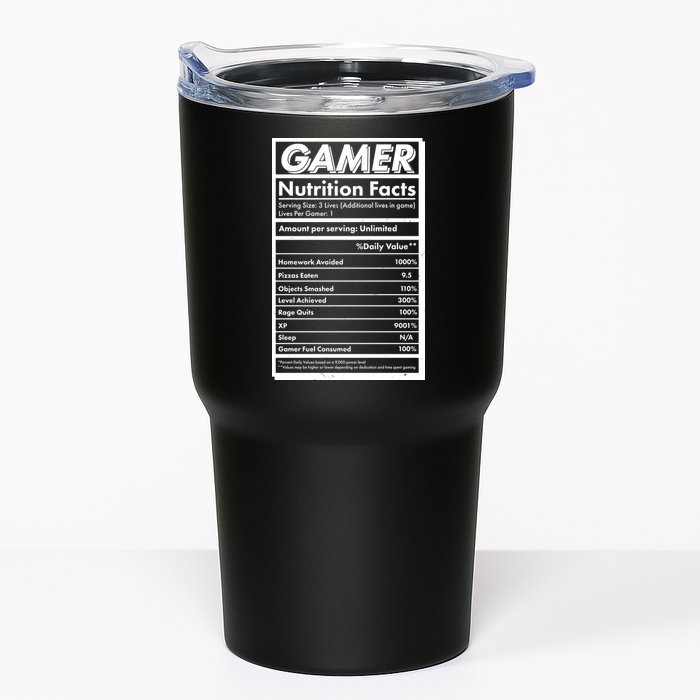 Funny Gamer Nutrition Facts Tumbler