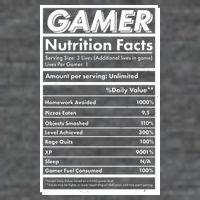 Funny Gamer Nutrition Facts 7 Panel Mesh Trucker Snapback Hat