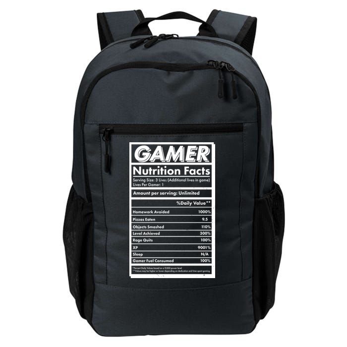Funny Gamer Nutrition Facts Backpack