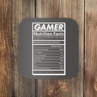 Funny Gamer Nutrition Facts Coaster