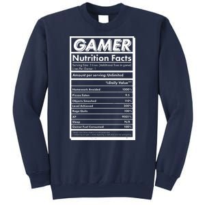 Funny Gamer Nutrition Facts Sweatshirt