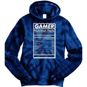 Funny Gamer Nutrition Facts Tie Dye Hoodie