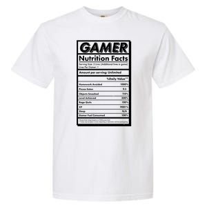 Funny Gamer Nutrition Facts Garment-Dyed Heavyweight T-Shirt