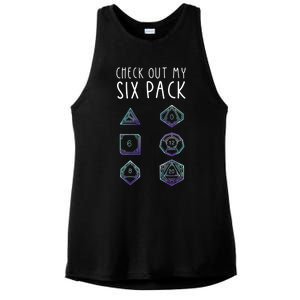 Funny Gamer Nerdy Gamer Check Out Six Pack Ladies PosiCharge Tri-Blend Wicking Tank