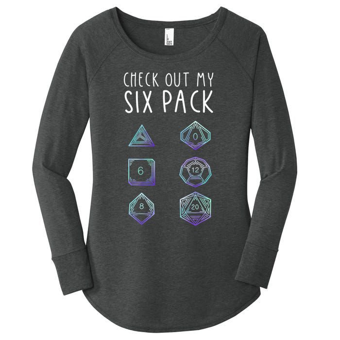 Funny Gamer Nerdy Gamer Check Out Six Pack Women's Perfect Tri Tunic Long Sleeve Shirt