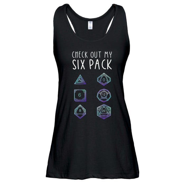 Funny Gamer Nerdy Gamer Check Out Six Pack Ladies Essential Flowy Tank