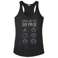 Funny Gamer Nerdy Gamer Check Out Six Pack Ladies PosiCharge Competitor Racerback Tank