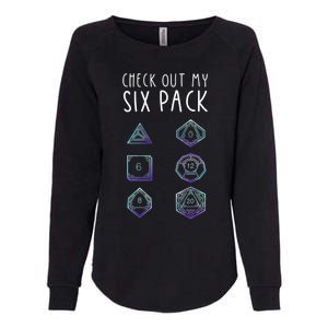 Funny Gamer Nerdy Gamer Check Out Six Pack Womens California Wash Sweatshirt