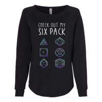 Funny Gamer Nerdy Gamer Check Out Six Pack Womens California Wash Sweatshirt