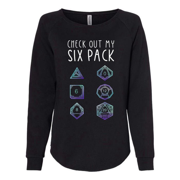 Funny Gamer Nerdy Gamer Check Out Six Pack Womens California Wash Sweatshirt