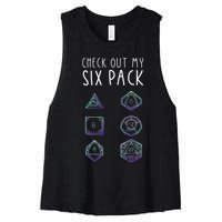 Funny Gamer Nerdy Gamer Check Out Six Pack Women's Racerback Cropped Tank