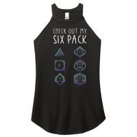 Funny Gamer Nerdy Gamer Check Out Six Pack Women's Perfect Tri Rocker Tank