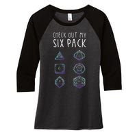 Funny Gamer Nerdy Gamer Check Out Six Pack Women's Tri-Blend 3/4-Sleeve Raglan Shirt