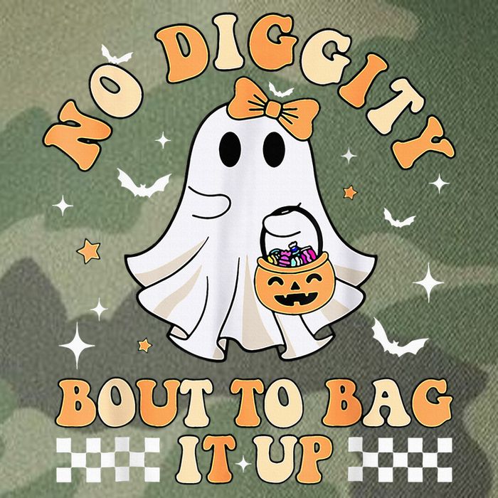 Funny Ghost No Diggity Bout To Bag It Up Spooky Halloween Legacy Tie Dye Trucker Hat