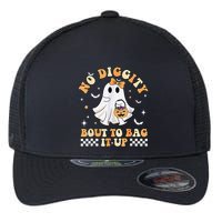 Funny Ghost No Diggity Bout To Bag It Up Spooky Halloween Flexfit Unipanel Trucker Cap