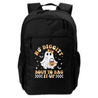 Funny Ghost No Diggity Bout To Bag It Up Spooky Halloween Backpack