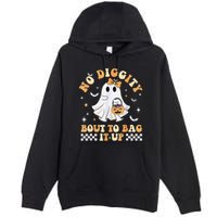 Funny Ghost No Diggity Bout To Bag It Up Spooky Halloween Premium Pullover Hoodie