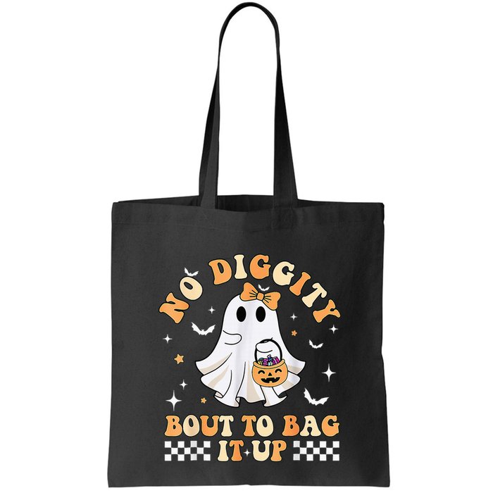Funny Ghost No Diggity Bout To Bag It Up Spooky Halloween Bag