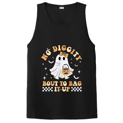 Funny Ghost No Diggity Bout To Bag It Up Spooky Halloween PosiCharge Competitor Tank
