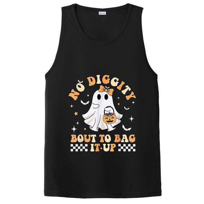 Funny Ghost No Diggity Bout To Bag It Up Spooky Halloween PosiCharge Competitor Tank