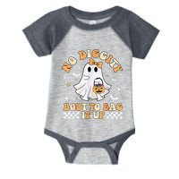 Funny Ghost No Diggity Bout To Bag It Up Spooky Halloween Infant Baby Jersey Bodysuit