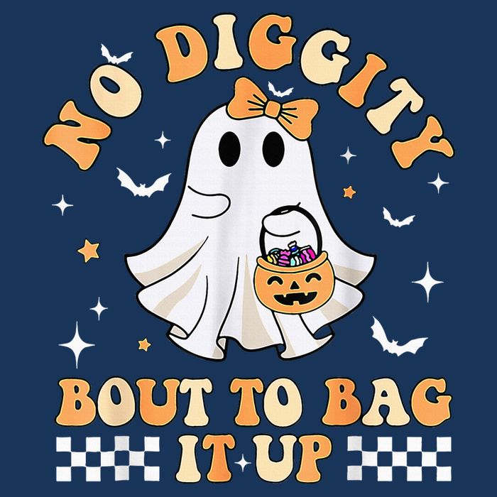 Funny Ghost No Diggity Bout To Bag It Up Spooky Halloween Infant Baby Jersey Bodysuit