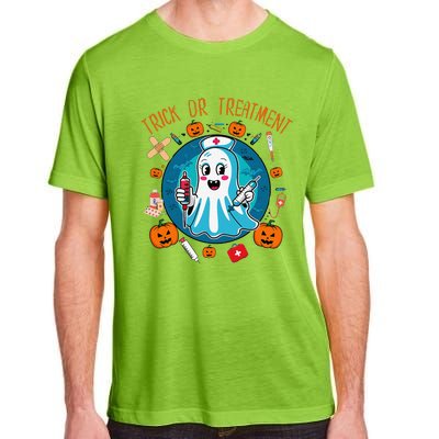 Funny Ghost Nurse Doctor Halloween Trick Or Treat Treatment Adult ChromaSoft Performance T-Shirt