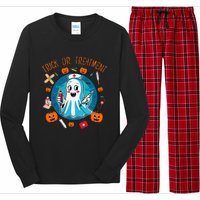 Funny Ghost Nurse Doctor Halloween Trick Or Treat Treatment Long Sleeve Pajama Set