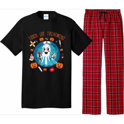 Funny Ghost Nurse Doctor Halloween Trick Or Treat Treatment Pajama Set