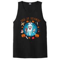 Funny Ghost Nurse Doctor Halloween Trick Or Treat Treatment PosiCharge Competitor Tank