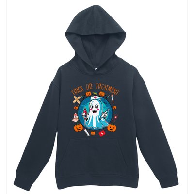 Funny Ghost Nurse Doctor Halloween Trick Or Treat Treatment Urban Pullover Hoodie