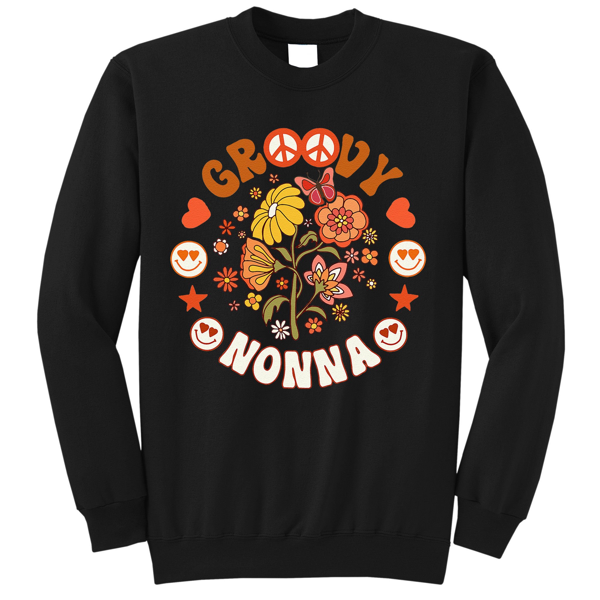 Funny Groovy Nonna Groovy Birthday Matching Birthday Party Sweatshirt